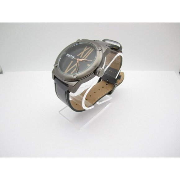 Men Kenneth Cole Reaction Quartz WR Analog 48mm Round Watch (H385) "New Battery" - Picture 7 of 9